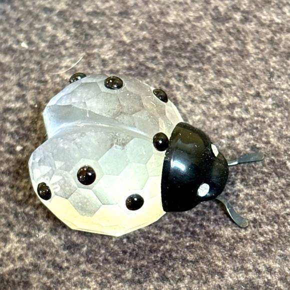 RETIRED Swarovski Crystal BLK/WHT Ladybird Figurine W/ Original Packaging! - Picture 1 of 10